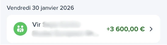 Virement reçu
